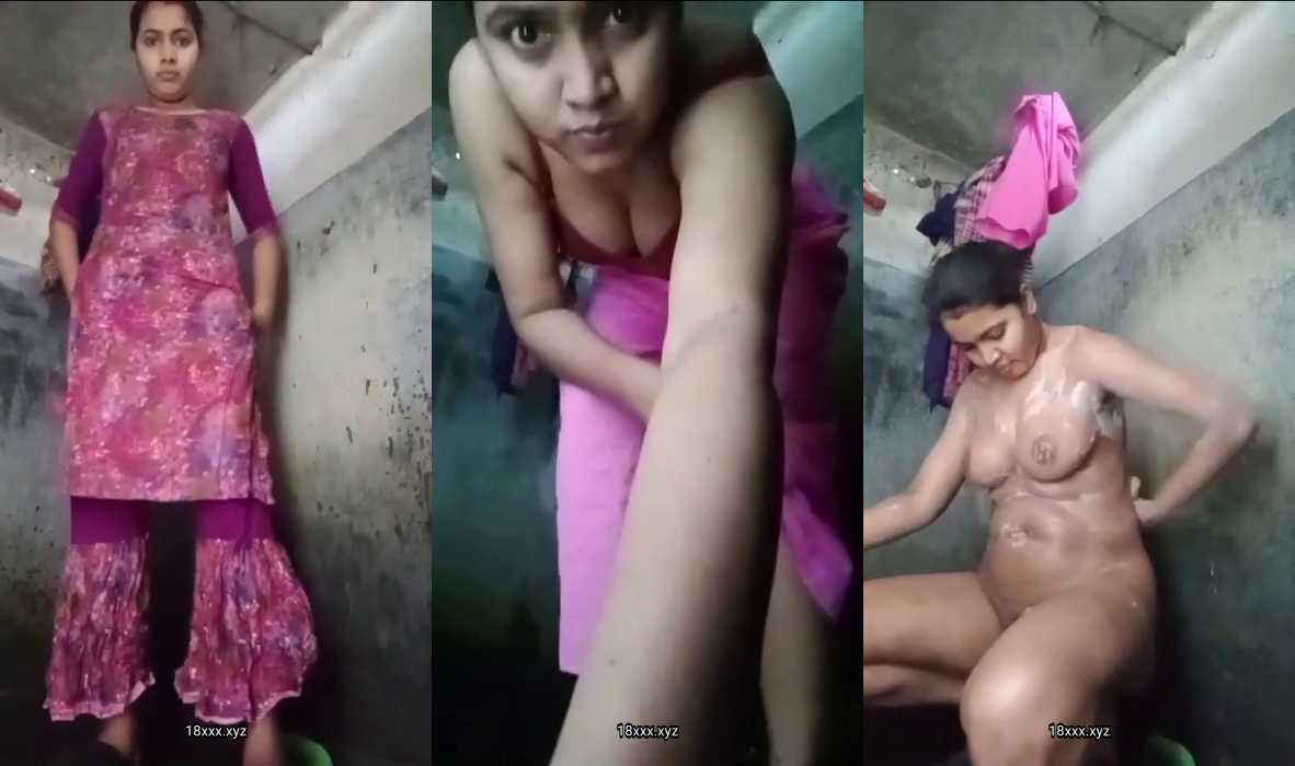 Beautiful Girl Nude Bathing Video