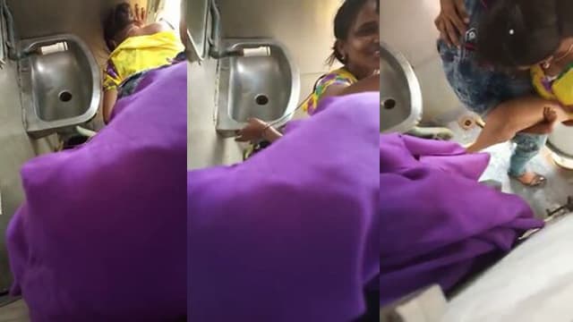 Train Toilet Fucking – Village Desi Couple MMS