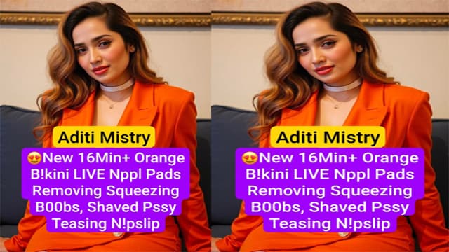 Aditi Mistry Orange Bikini Hard Fuck Pussy Leak
