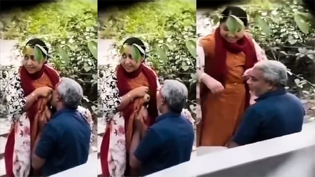 Desi Aunty Boobs – Old Man Park Sucking MMS