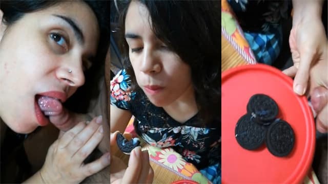 Desi Cousin Sister Giving Blowjob & Cream Biscuit Cum It
